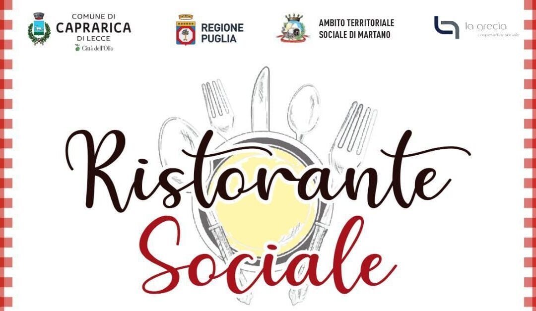 Ristorante Sociale, a Caprarica di Lecce il ristorante a portata di tutti